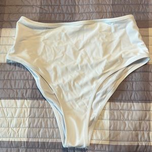 White high waisted swim suit set